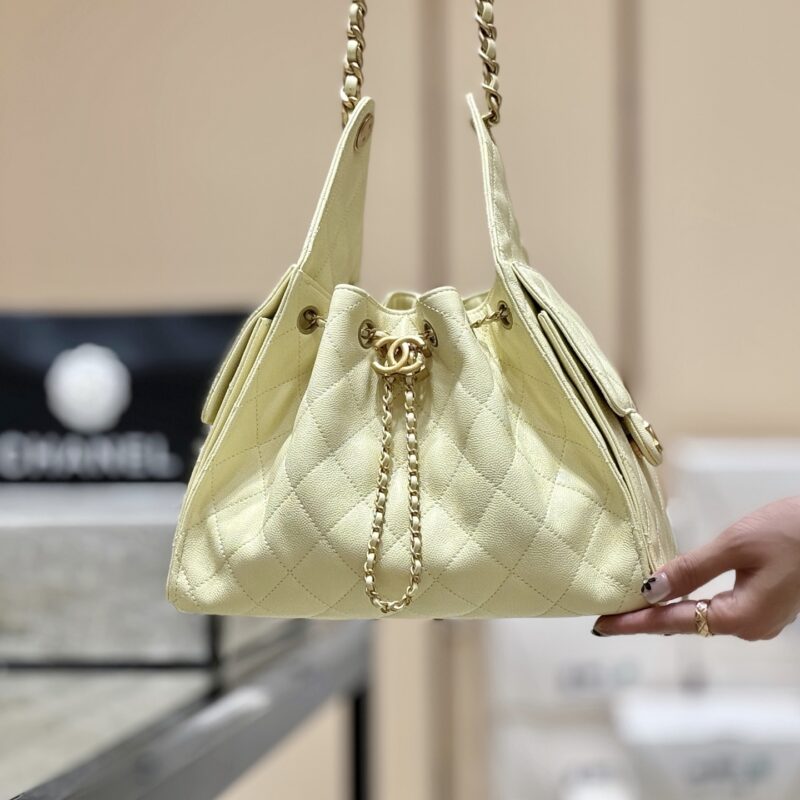 Chanel 25s 25bag荔枝皮👜小鸡黄 AS5293