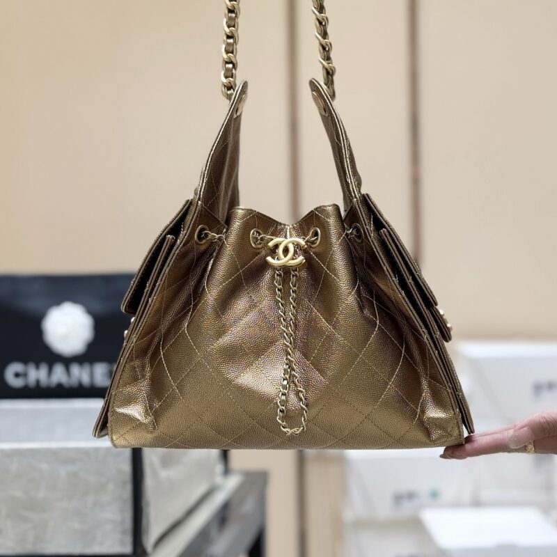 Chanel 25s 25bag荔枝皮👜古铜色 AS5293