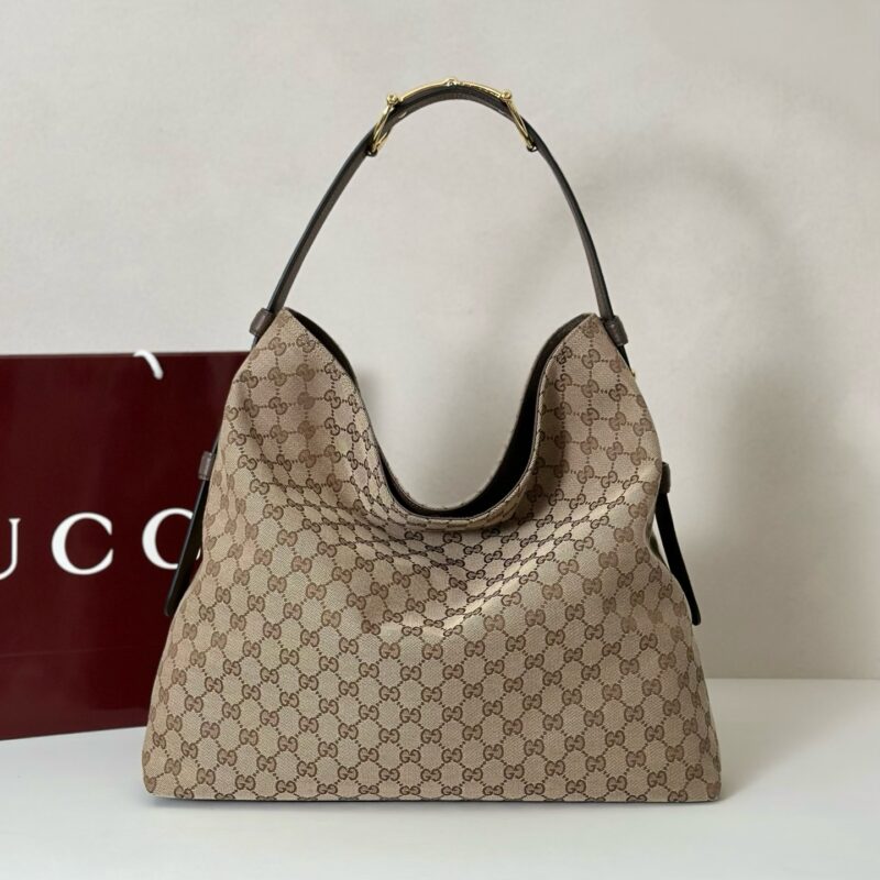 GUCCI 专柜品质，顶级原单货，实物实拍！款号850546杏布/啡皮