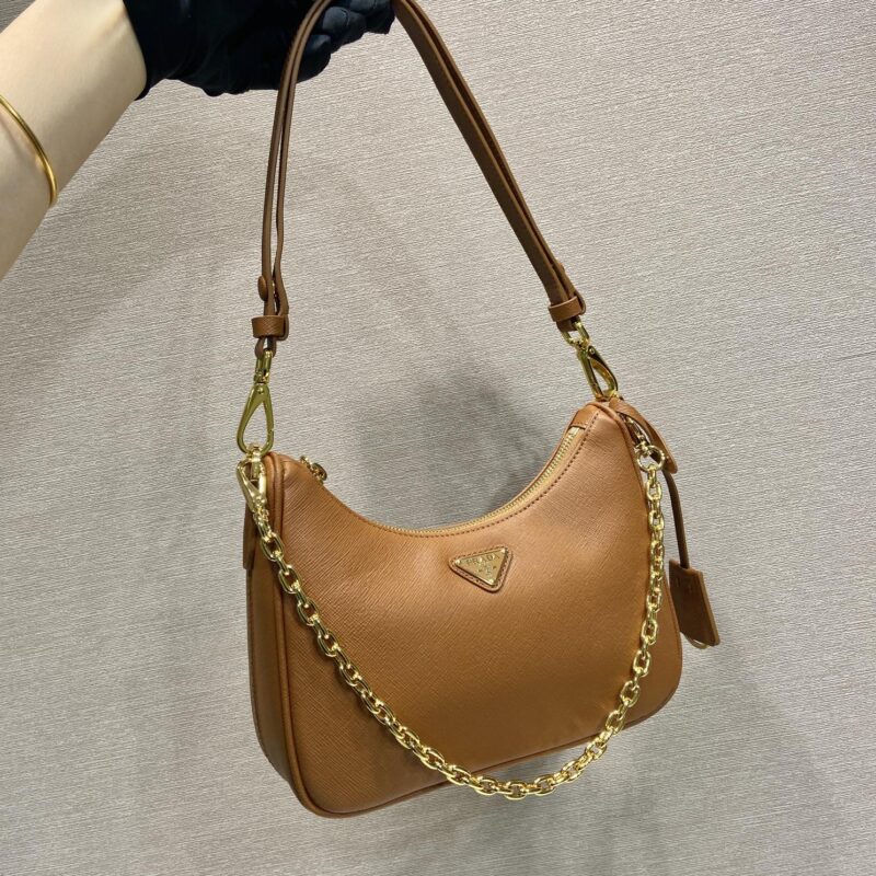 PRADA 升级版Hobo 1BC204十字纹