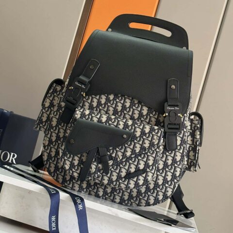  顶级原单 [發][發]这款大号 Gallop 双肩背包 编号: 93395蓝布 黑皮